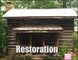 Historic Log Cabin Restoration  Big Rock, Virginia